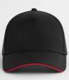 BB155R B155R Beechfield Accelerate Cap Black / Red colour image